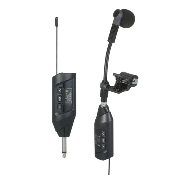 

Baomic микрофон для саксофона UHF, Беспроводная микрофонная система, встроенный микрофон для записи саксофона