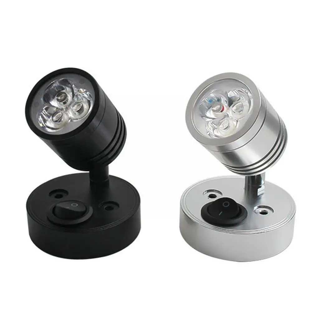 

New Car 12v Reading Lamp With Switch Rv Boat Led Spotlight Trucks Wall Bedside Spotlight Mounted Light Trailer Motor Y5e9