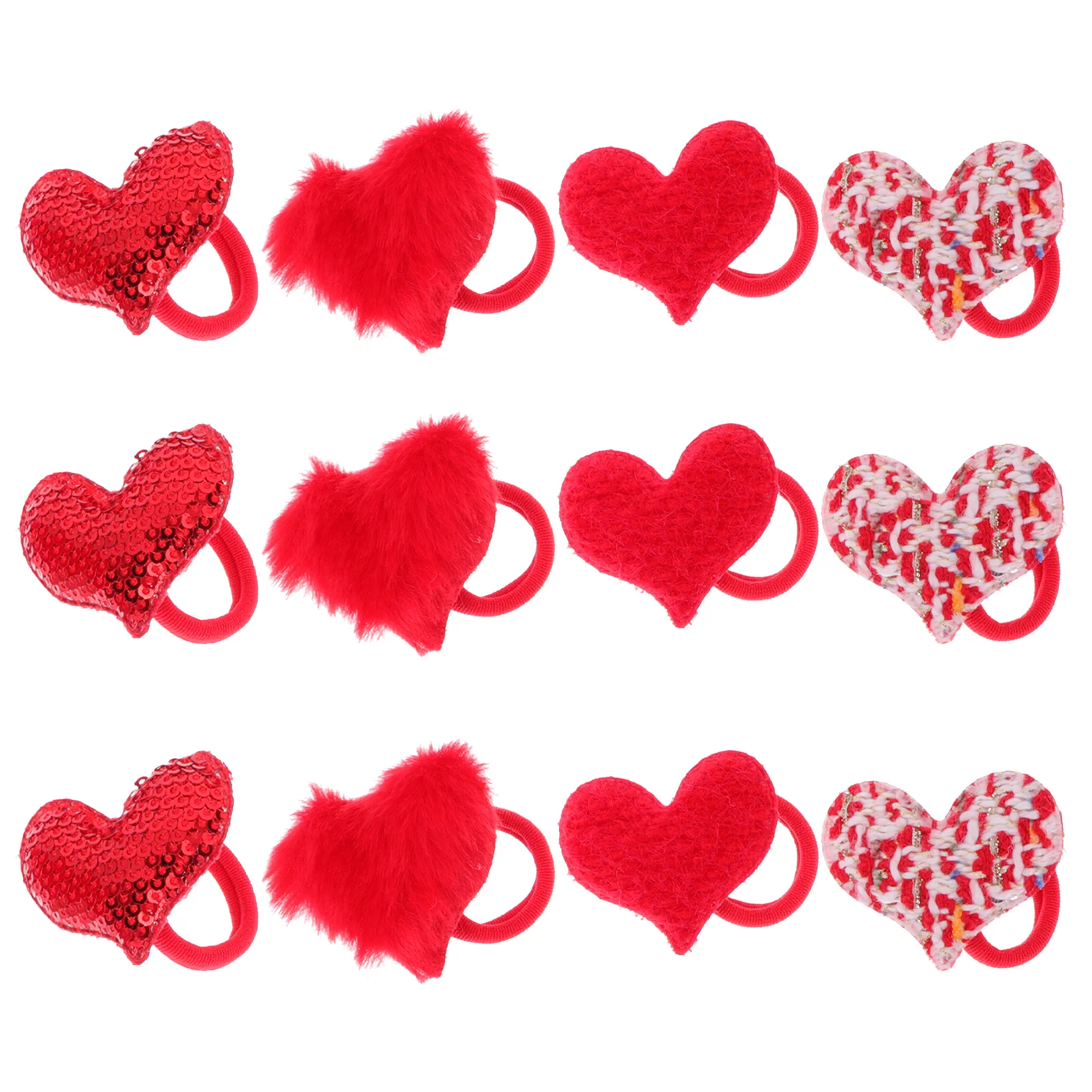 

Hair Tiesgirls Elastic Ponytail Holders Rubber Glitter Small Bands Women Baby Heart Ring Scrunchies Elastics Ropes Tie Boutique
