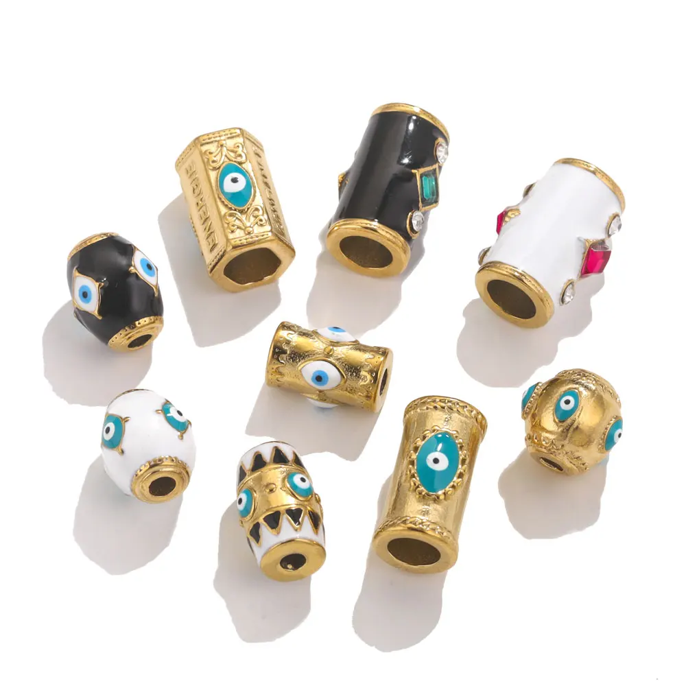 

2 шт., бусины из нержавеющей стали для браслетов