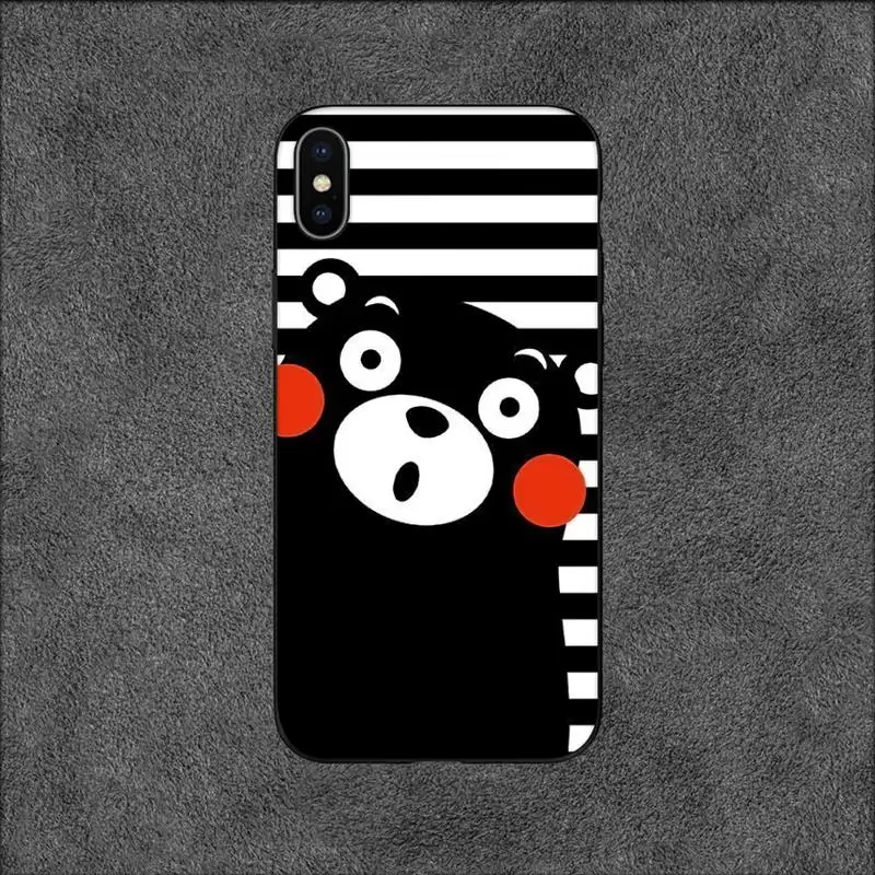 Милый черный чехол Kumamon для телефона iPhone 11 12 Mini 13 14 Pro XS Max X 8 7 6s Plus 5 SE XR - купить по