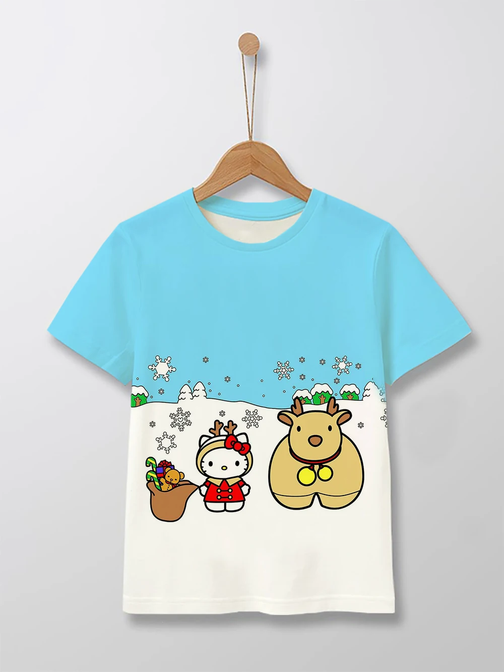 Новая летняя милая повседневная футболка с короткими рукавами для девочек