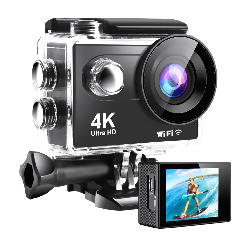 

TRAVOR Sports Camera HD 4K Action Camera Outdoor Waterproof Wifi Camera With Remote Control Camcorder DV Recorder Photography