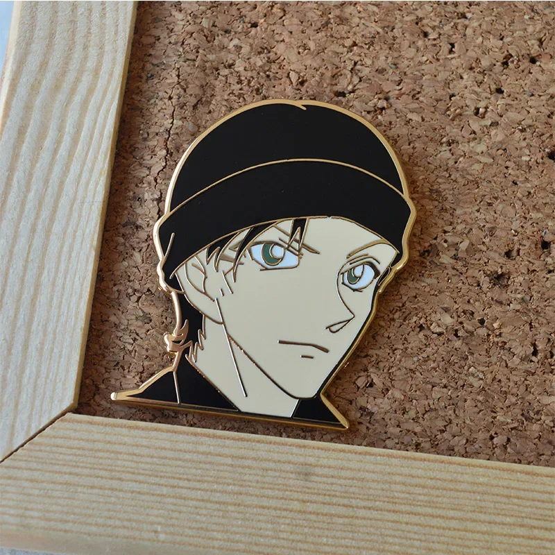 Металлический значок tective Conan Kaitou Kiddo Haibara Ai Amuroto Gin аксессуары для сумки книг в