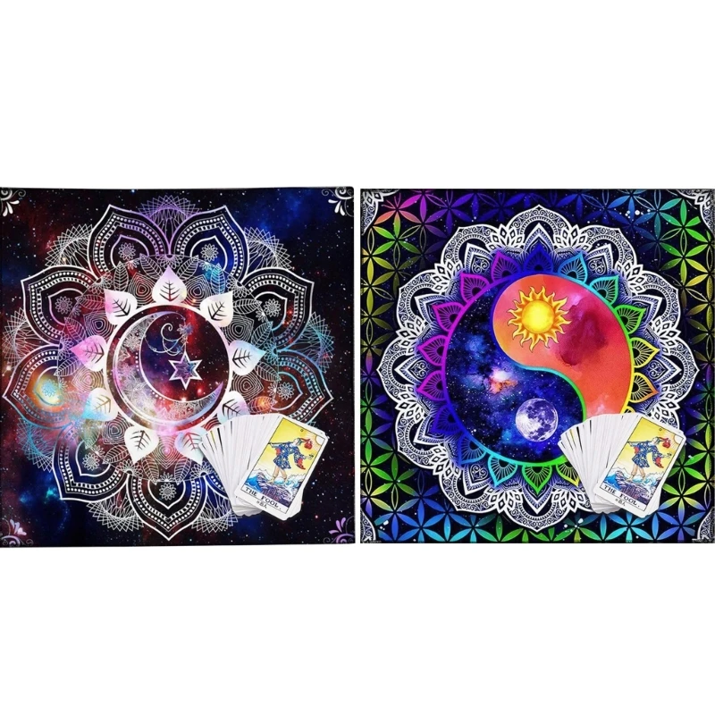 

Tarot Card Tablecloth Moon/TaiChi Divinations Tapestry Witchcrafts Supplies
