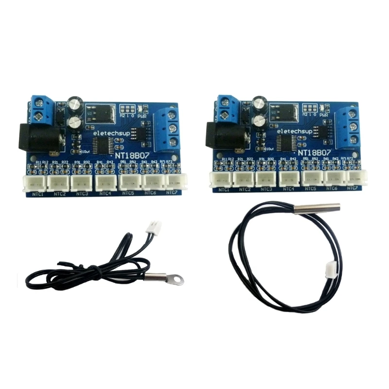 

T8WC 7CH DC12V RS485 NTC Thermistor Temperature Modbus Rtu Remote Acquisition