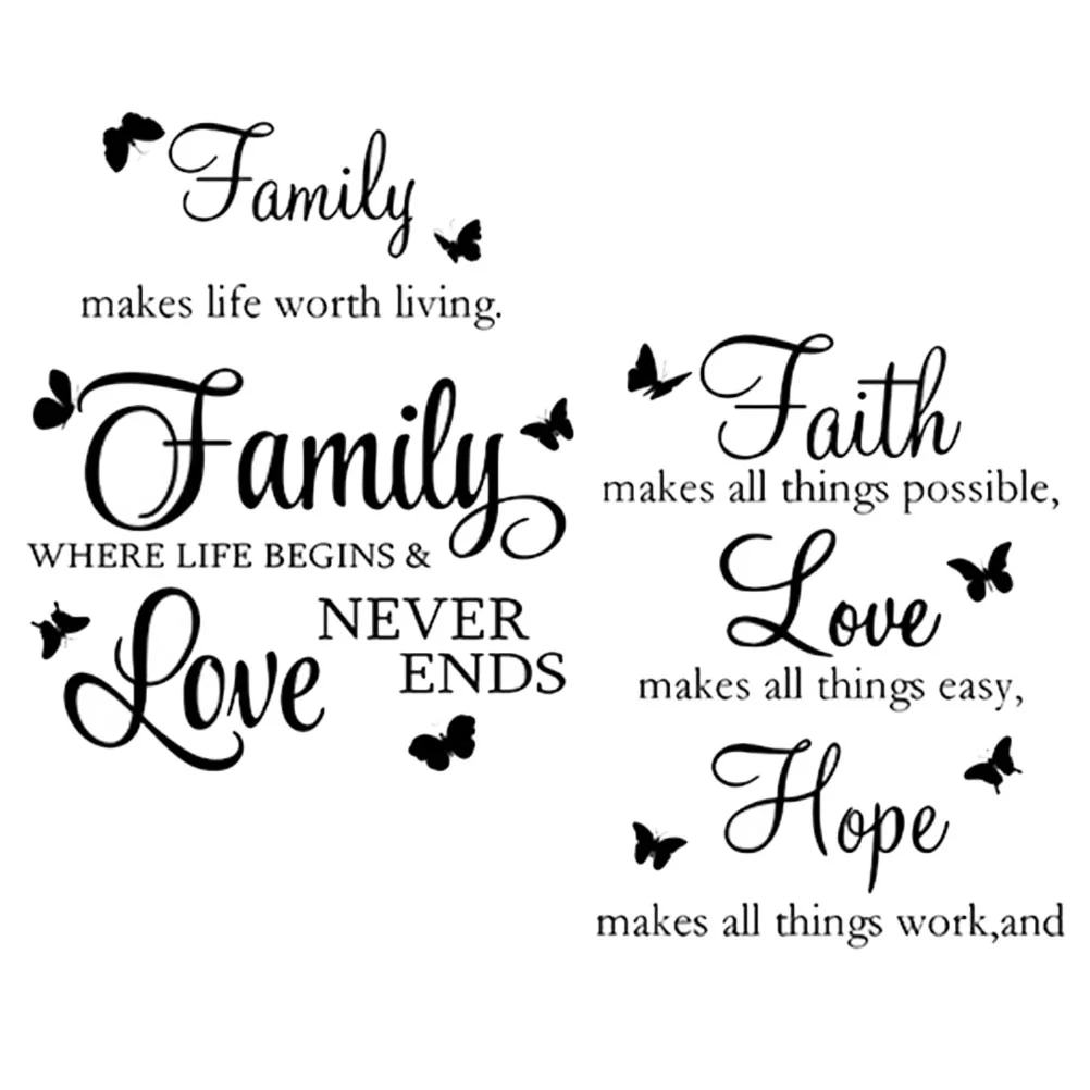 

Wall Decals Stickers Inspirational Vinyl Sticker Quotes Saying Motivational Familyroom Living Quote Kids Decal Home English