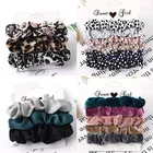 Резинки для волос Женские однотонные с леопардовым принтом, 6531 шт.