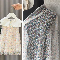 1meter net yarn bowknot printed skirt lace mesh cloth polka dot color clothing wedding dress tablecloth fabric