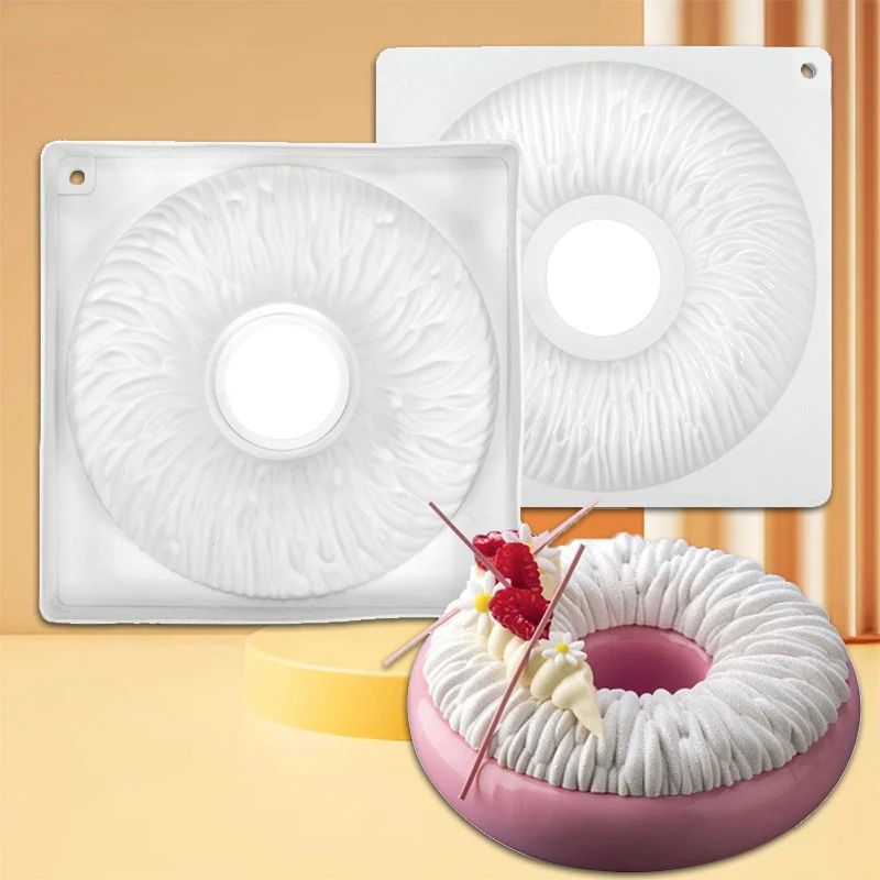 

7 Inch Hollow Corolla Silicone Mold DIY Chocolate Baking Tool Mousse Cake Mold Food Grade Silicone Fondant Molds Cake Decoration
