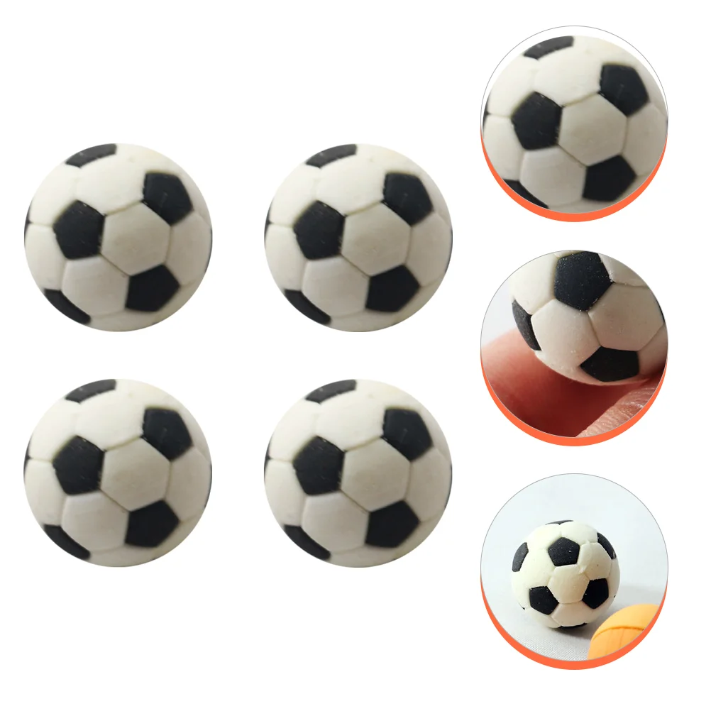 

4 Pcs Mini Decor Football Desktop House Ornaments DIY Soccer Balls Basketball Decorations Miniature Dollhouse Decors