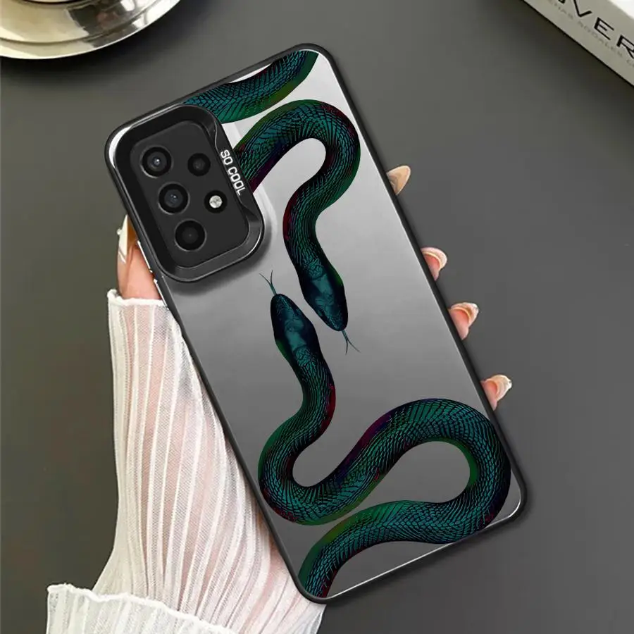 Чехол Для Телефона Snake Rose Skull Blvck Samsung Galaxy A Series A12 A14 A15 A23 A32 A52 4G/5G — Матовый