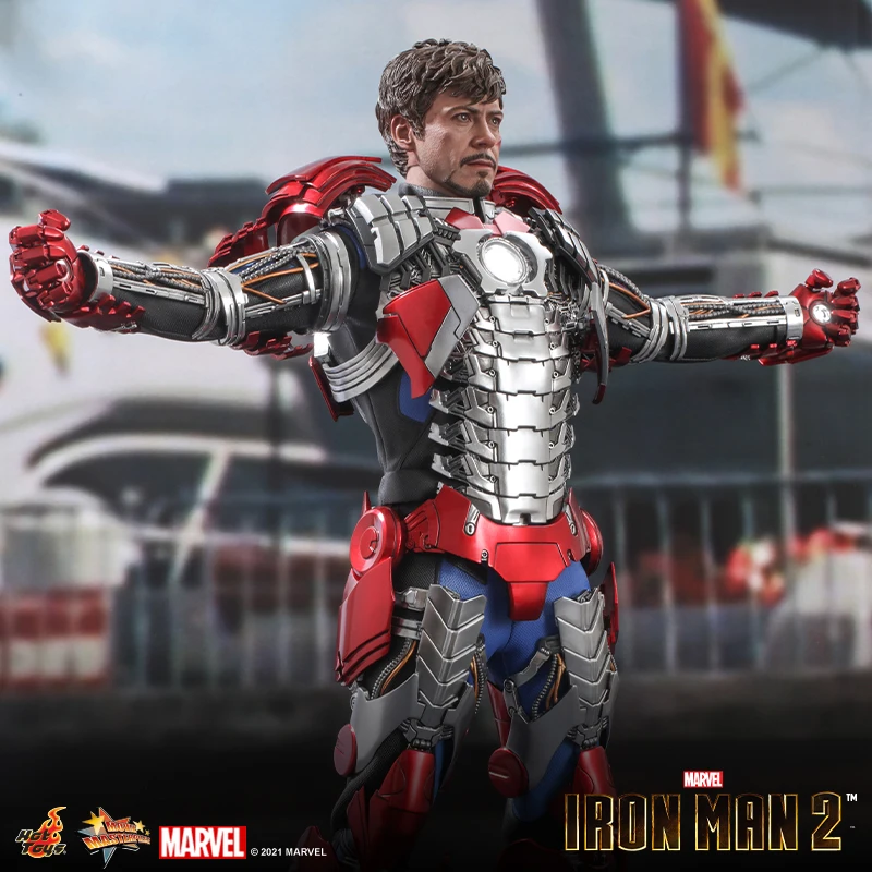 Горячие игрушки Marvel Мстители Железный человек 2 Тони Старк Марк 5 Бронированное