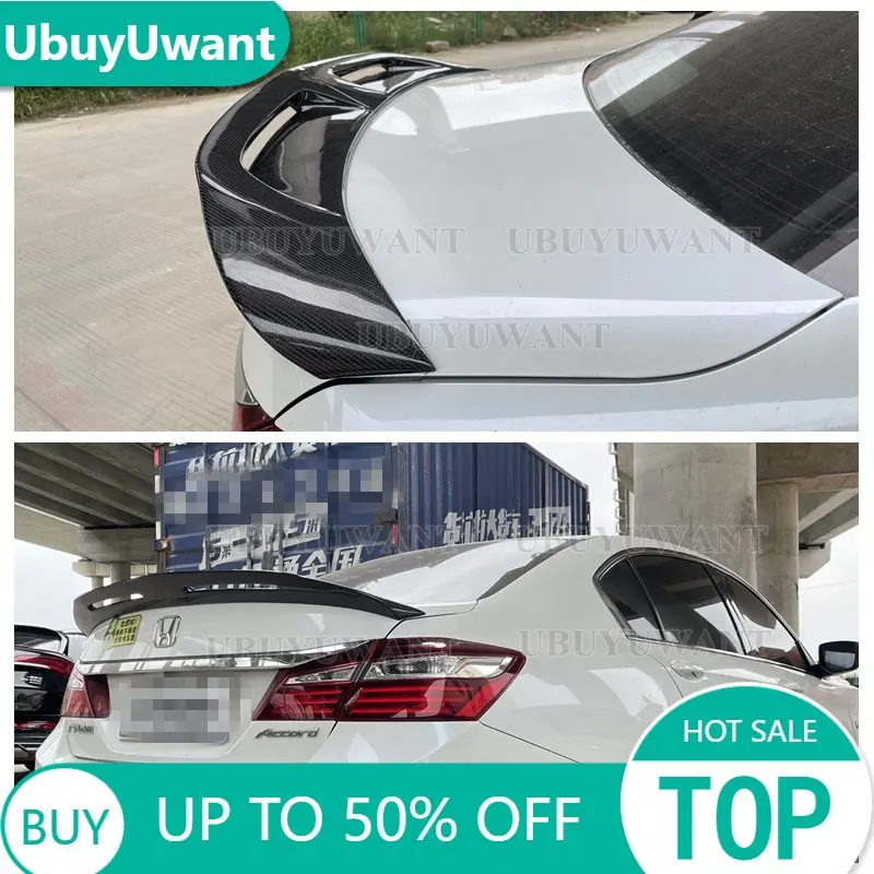 

Глянцевый спойлер для заднего крыла из углеродного волокна/ФАП, для Honda Accord 2014, 2015, 2016, 2017 года
