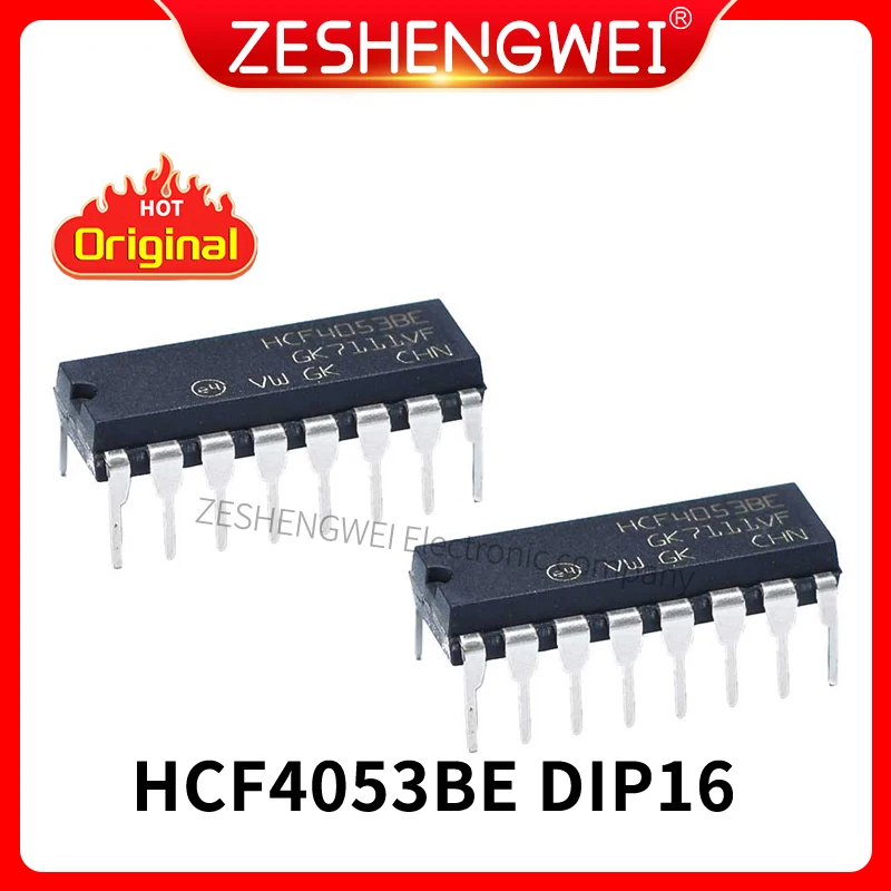 

5PCS New original HCF4053BE Straight Plug DIP16 Three Sets Of Two-way Analog Switch Chip HCF4053