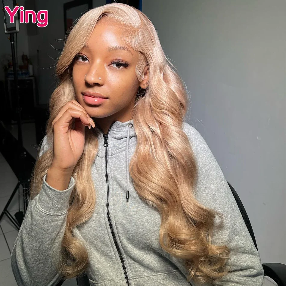 Ying 13x6 Honey Blonde Colored Body Wave #613 Blonde Lace Frontal Wig 180% Brazilian Remy 13X4 Transparent Lace Front Wigs