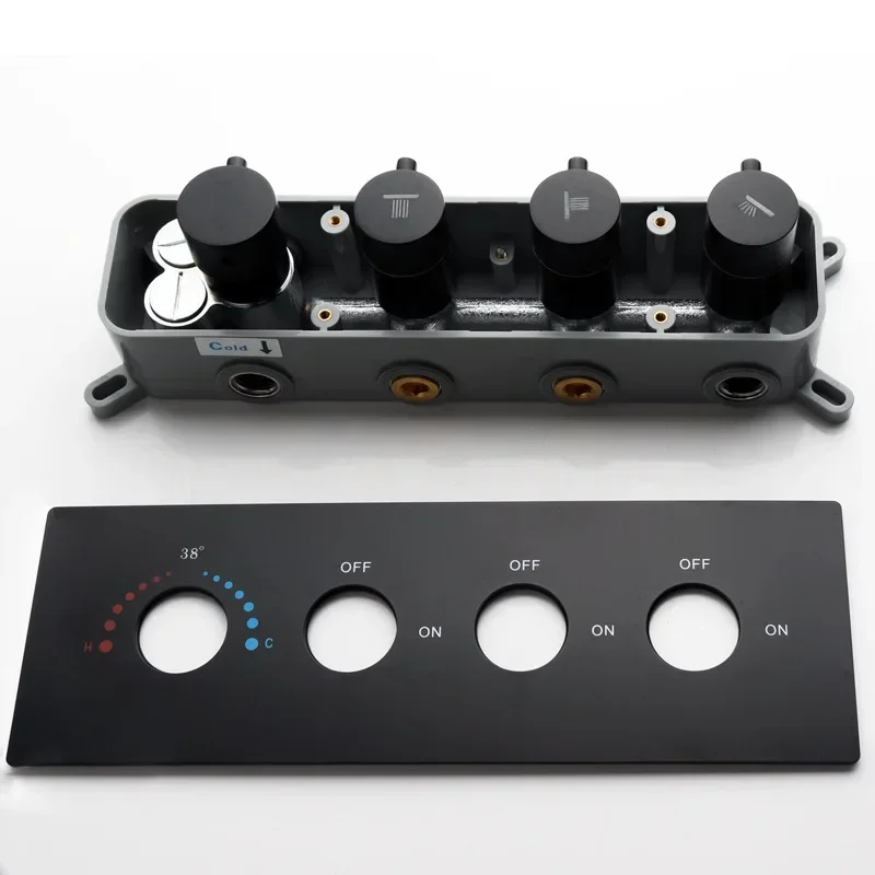 Полностью медный скрытый 3-функциональный смесительный клапан переключатель