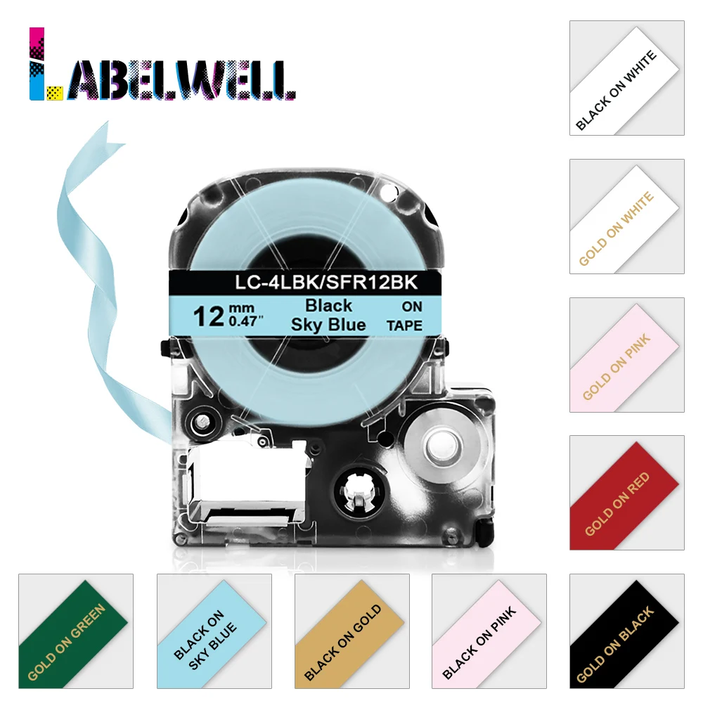 

Этикетка Labelwell SFR12RZ, совместимая с Epson, атласная лента, 12 мм, SFR12SK, SFR12PK, SFR12SZ, SFR12GZ, подарок для детской модели
