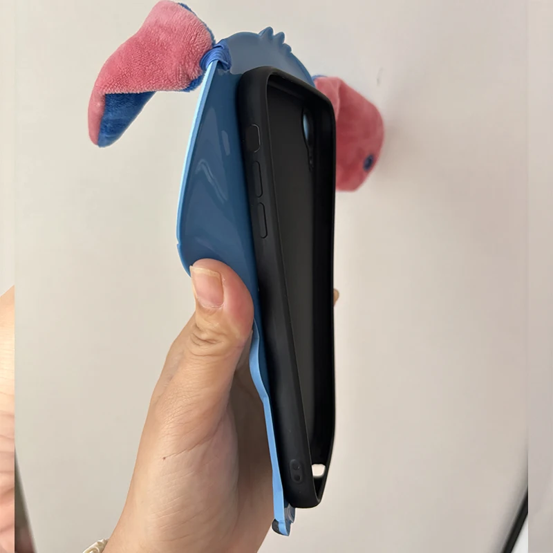 Чехол Stitch Plush Ear 3D для OPPO Reno 5 8T 12 8 7 6 10 11 11F 5G Find X3 X5 Lite Pro портативный регулируемый