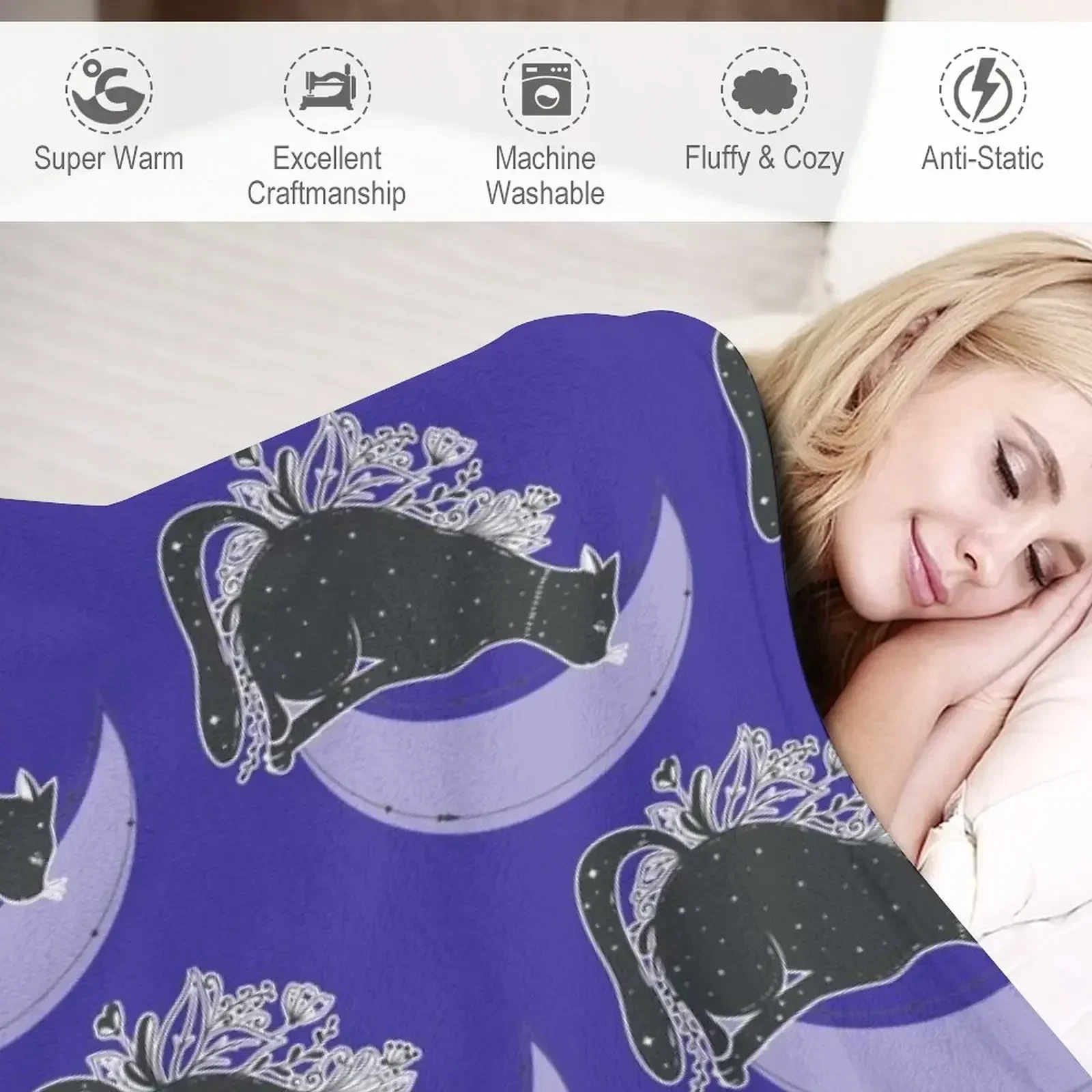 Одеяло Jiji and Moon одеяла для сна и модные на Хэллоуин диванов