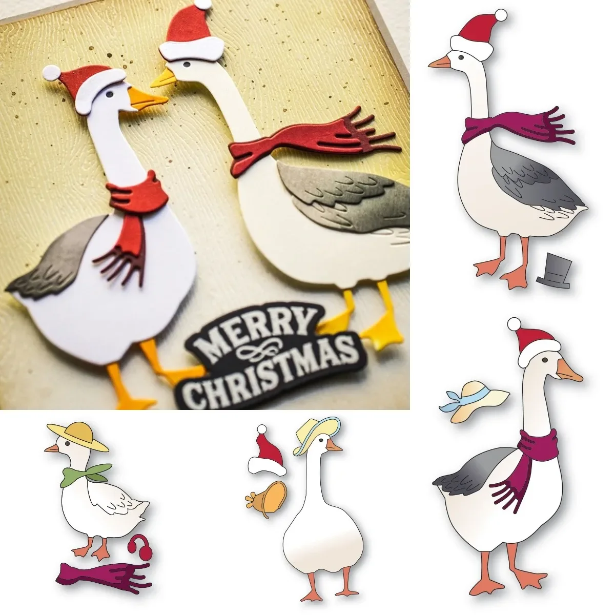 Новинка 2024 металлические пресс-формы Happy Goose сделай сам скрапбукинг фотография