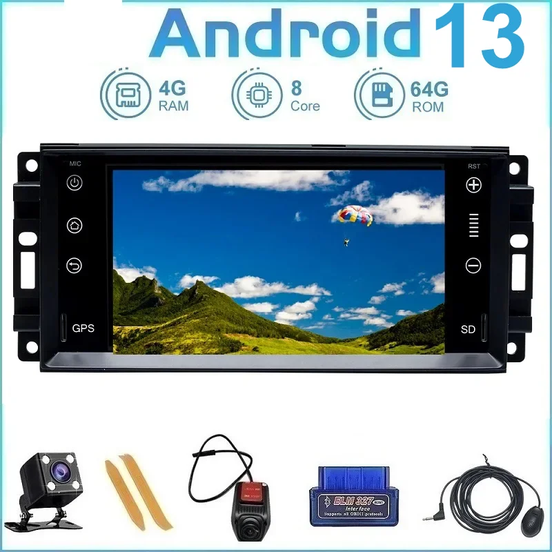 ZLT00PAI Android 13 для Jeep/Wrangler/Patriot/Wrangler Cherokee 2008-2011 автомобильное радио GPS-навигация