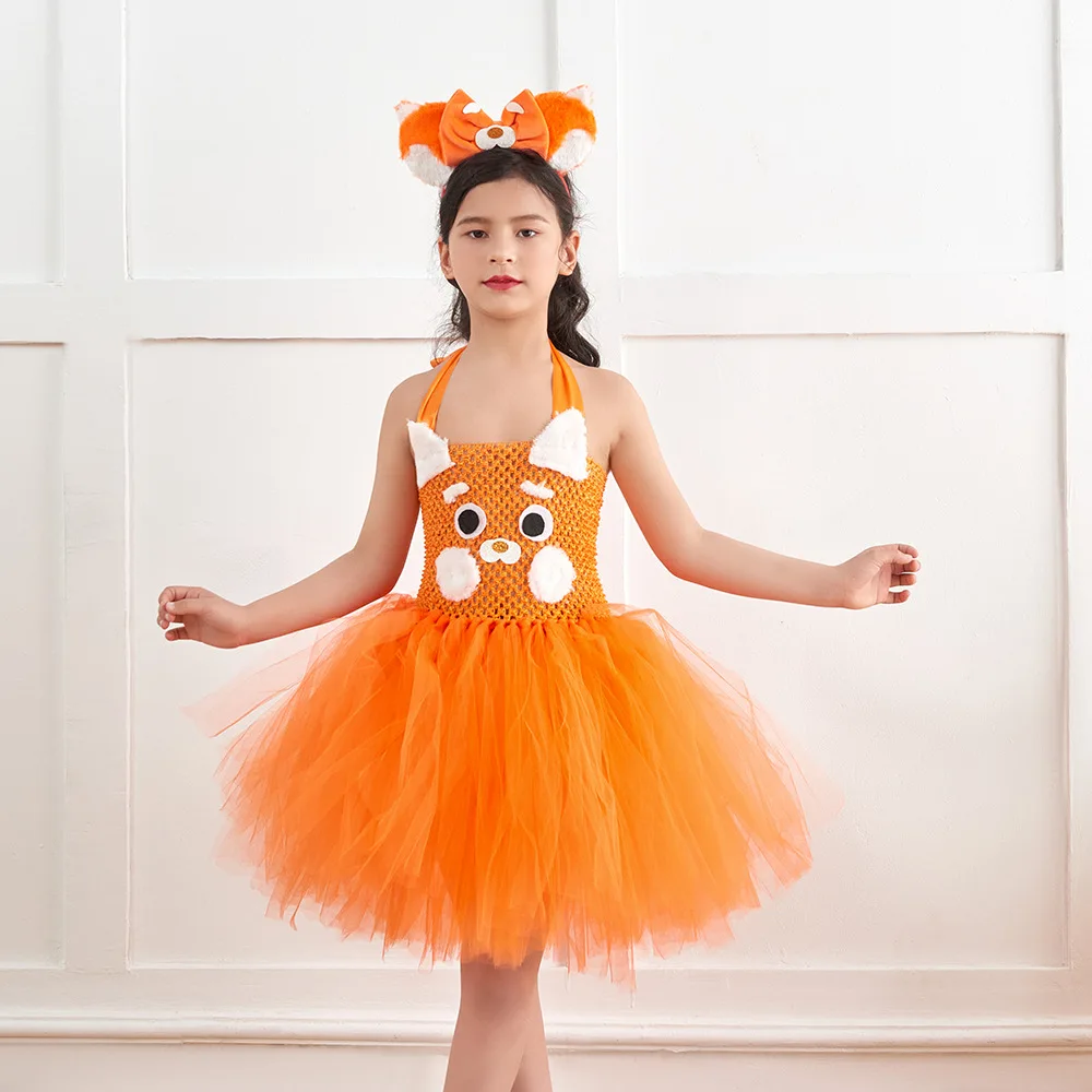 

Disney Zootopia Girls Summer Dress 2022 Party Dress for Princess 12 Children's Clothing Fashion Elegant Mesh Red Dresses