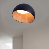 Danish Modern LED Ceiling Lamp Bedroom Living Room Unique And Exquisite Wood Grain Art Design Flicker-Free Circular Lighting