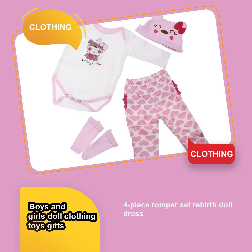 

Doll Clothes 22-23inches Simple Style Dolls Clothing Cartoon Toy Outfits