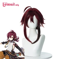 l email wig synthetic hair shikanoin heizou cosplay wig genshin impact wig 52cm mixed color heat resistant cosplay wigs
