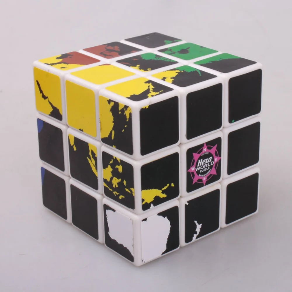 3X3X3 Волшебный Куб С Рисунком Карты Мира 57 Мм Профессиональная Скоростная