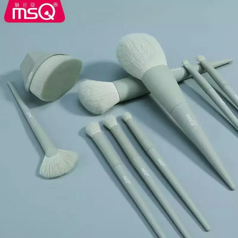 

NEW2023 8/9PCS Makeup Brushes Set Green Brushes Foundation&Powder&Blush Fiber Makeup Brushes Makeup Tools Face Lip Eyesh