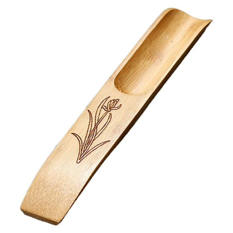 

Аксессуары для чая высокого качества, китайский кунг-фу, Бамбуковый материал, натуральная искусственная тонкая ложка, портативные бамбуков...