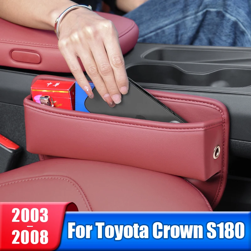 

Car Seat Crevice Storage Box Pocket For Toyota Crown S180 2003 2004 2005 2006 2007 2008 Cup Phone Holder Organizer Accessories
