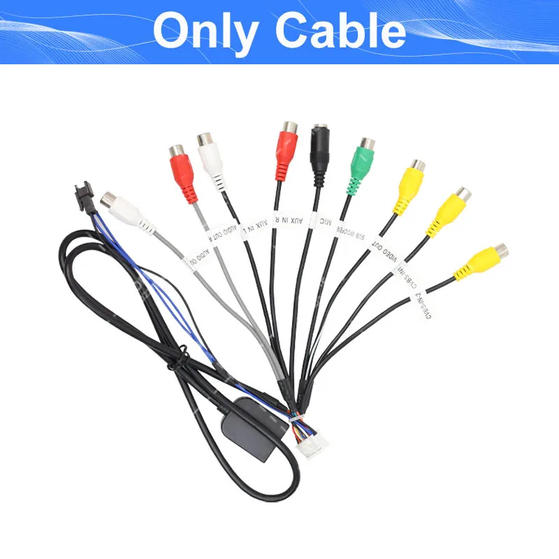 

Кабель RCA 20-контактный для автомагнитол Android с разъемом для SIM-карты 4G, выходом для сабвуфера CVBS, AUX, управлением усилителем, разъемом для вентилятора, проводом для микрофона