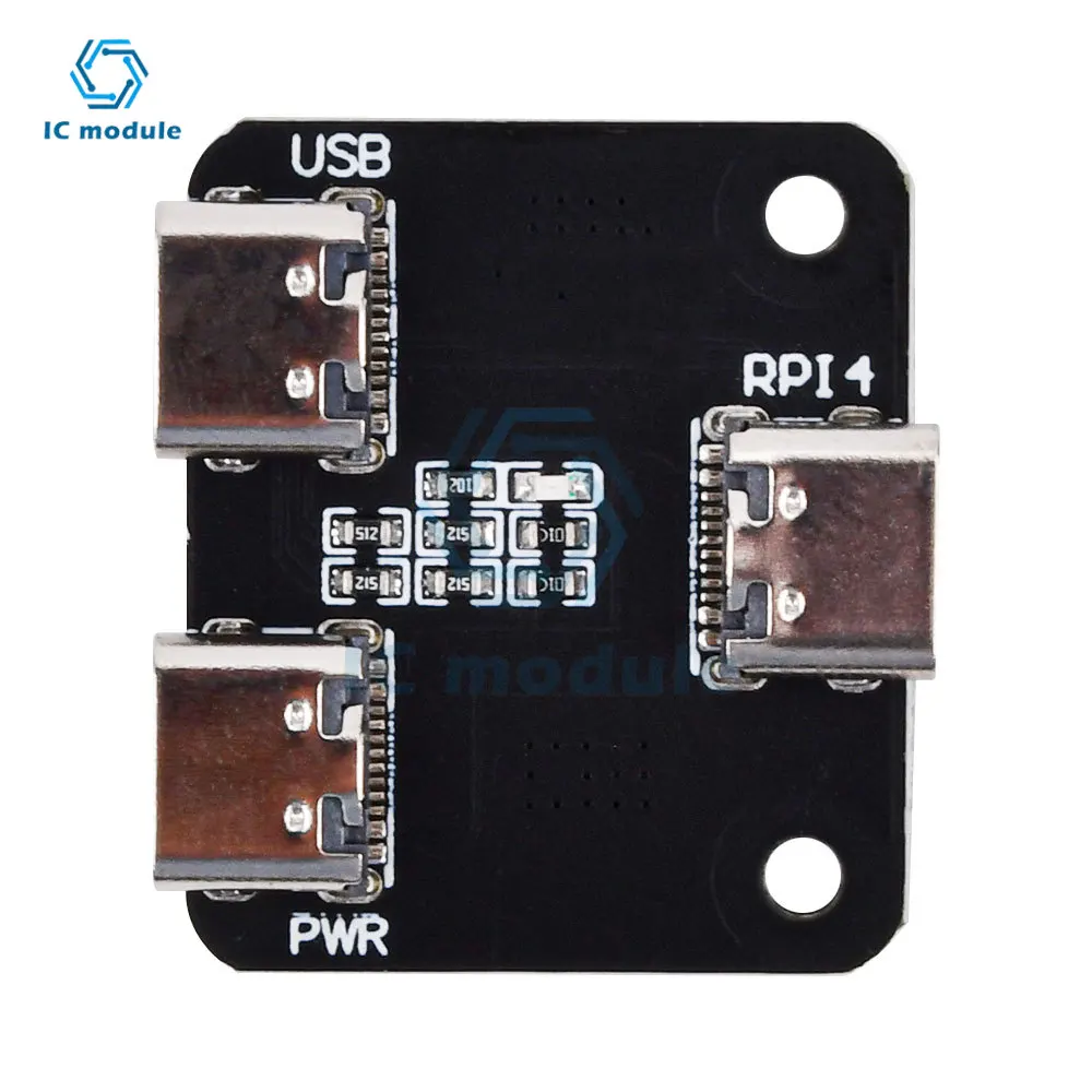 

Type-C interface power splitter is suitable for Raspberry Pi 4 USB 1 to 2 module