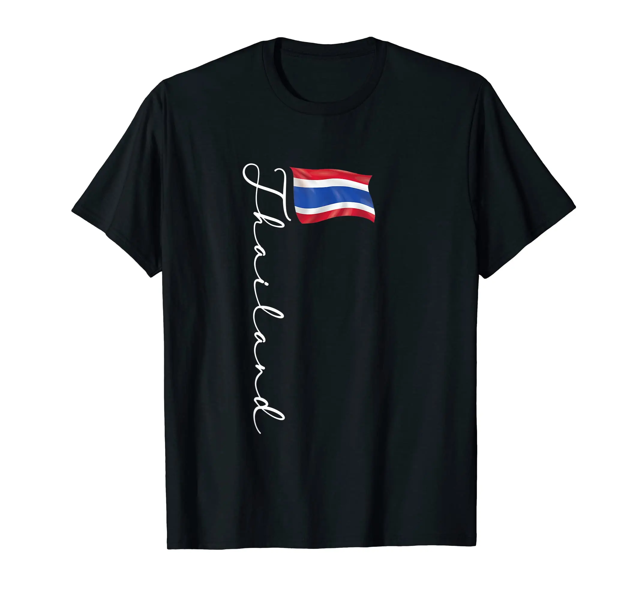 

100% Cotton Thailand Signature Flag Pole Elegant Patriotic Thai Flag T-Shirt Hip Hop MEN WOMEN UNISEX T Shirts