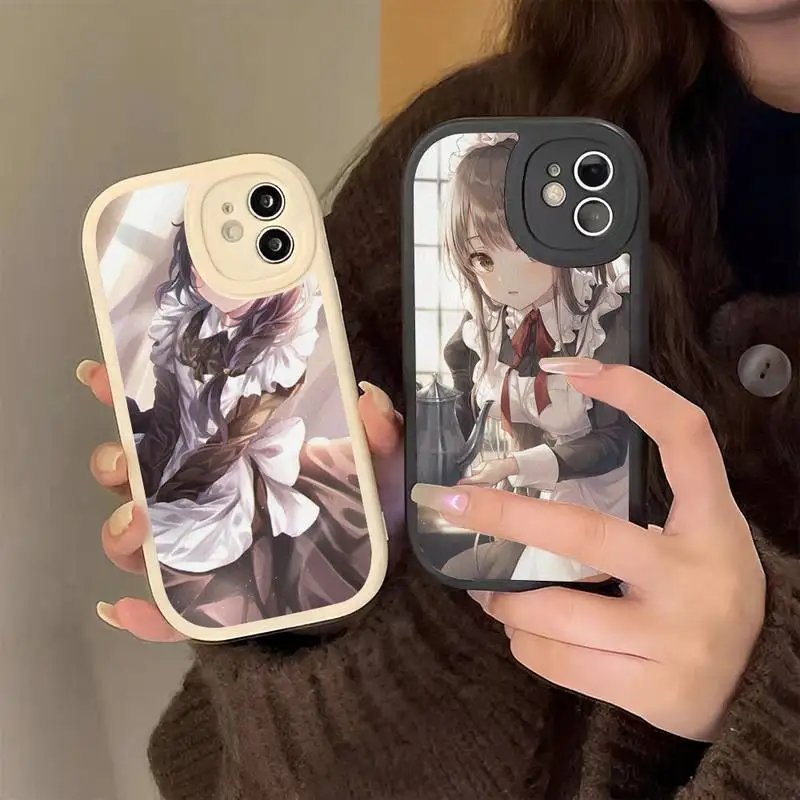 

Cartoon cute maid girl Phone Case Hard Leather Phone Case For iPhone 14 13 12 Mini 11 14 Pro Max Xs X Xr 7 8 Plus 6 6s