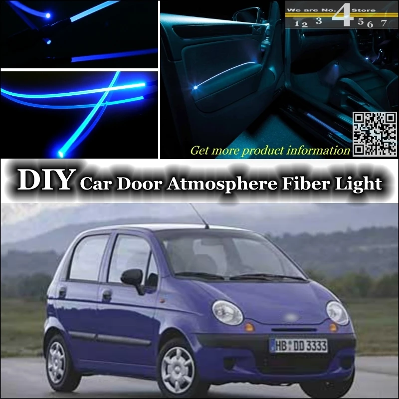 

interior Ambient Light Tuning Atmosphere Fiber Optic Band Lights For Chevrolet Joy Door Panel illumination Not EL light Refit