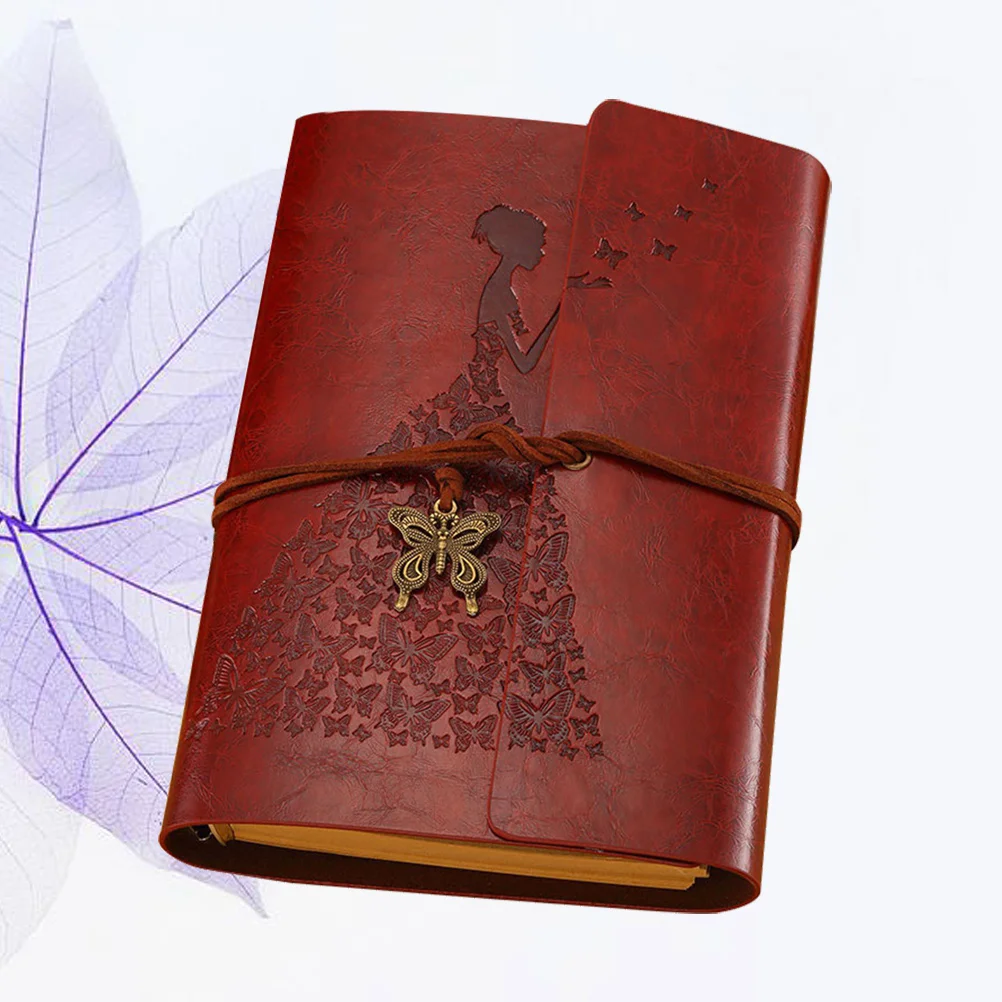 

Blank Journal Daily Notepad Bound Notebook Writing Kraft Paper Loose-leaf Travel