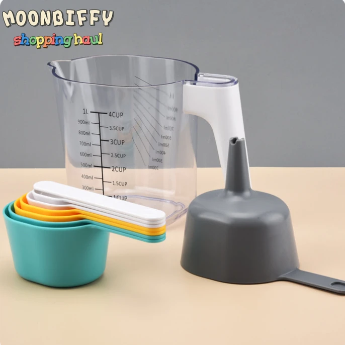 

Baking Accessories Measuring Cup and Measuring Spoon 9-piece Baking Set with Funnel 1000ml Baking Set Kitchen Accessories