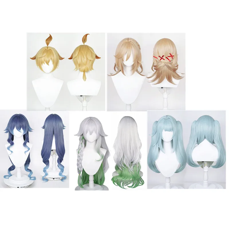 

Genshin Impact Layla Kaveh Nahida Kunikuzushi Balladeer Cosplay Wig Heat Resistant Synthetic Hair Carnival Halloween Party Prop