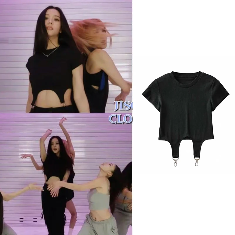 

New K-pop Idol Outfit Women Fashion Streetwear Dancer Outfits Crop Tops Hip Hop Clothes Jazz Dancewear Stage Costume JL5075