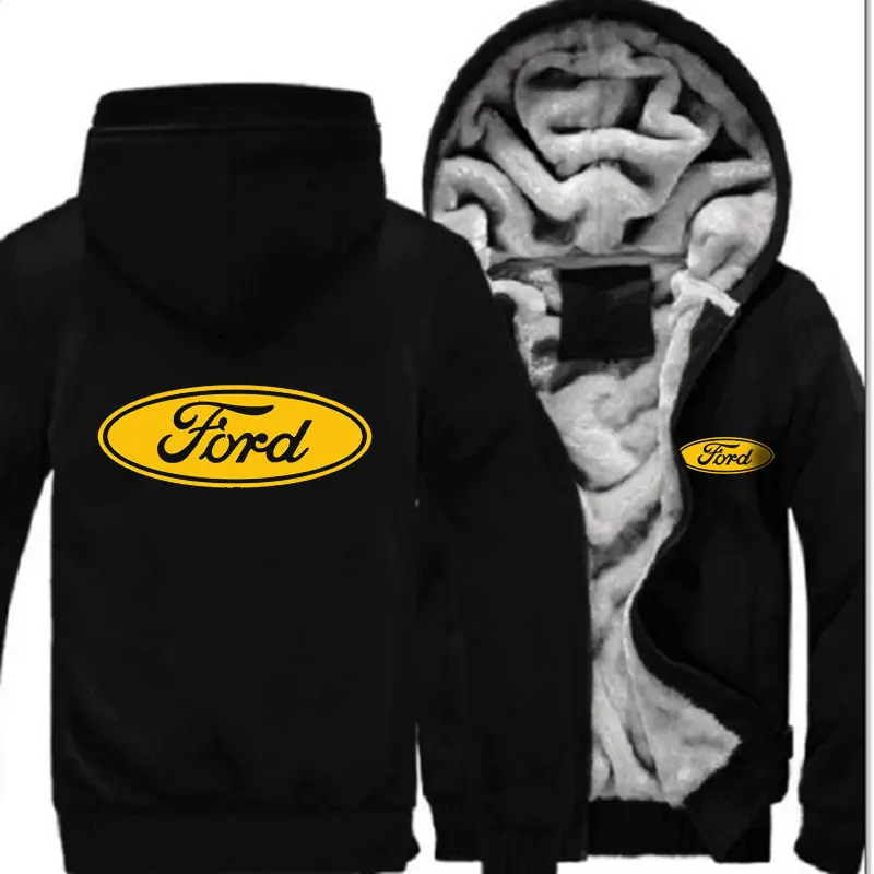 

2022 NEW winter custom Ford hoodies men sweatshirt Comfortable fashion thicken Fleece zipper Leisure hoody jacket Sweatshirts
