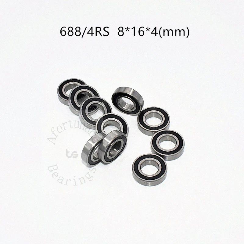 

688-4RS 688rs 10 шт. 8*16*4 (мм) хромированная сталь, резиновые герметичные подшипники