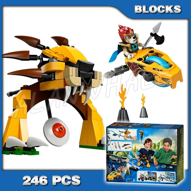 

246pcs Chima Ultimate Speedor Tournament Lion Territory CHI Launch Function 10053 Building Block Sets Compatible With Model