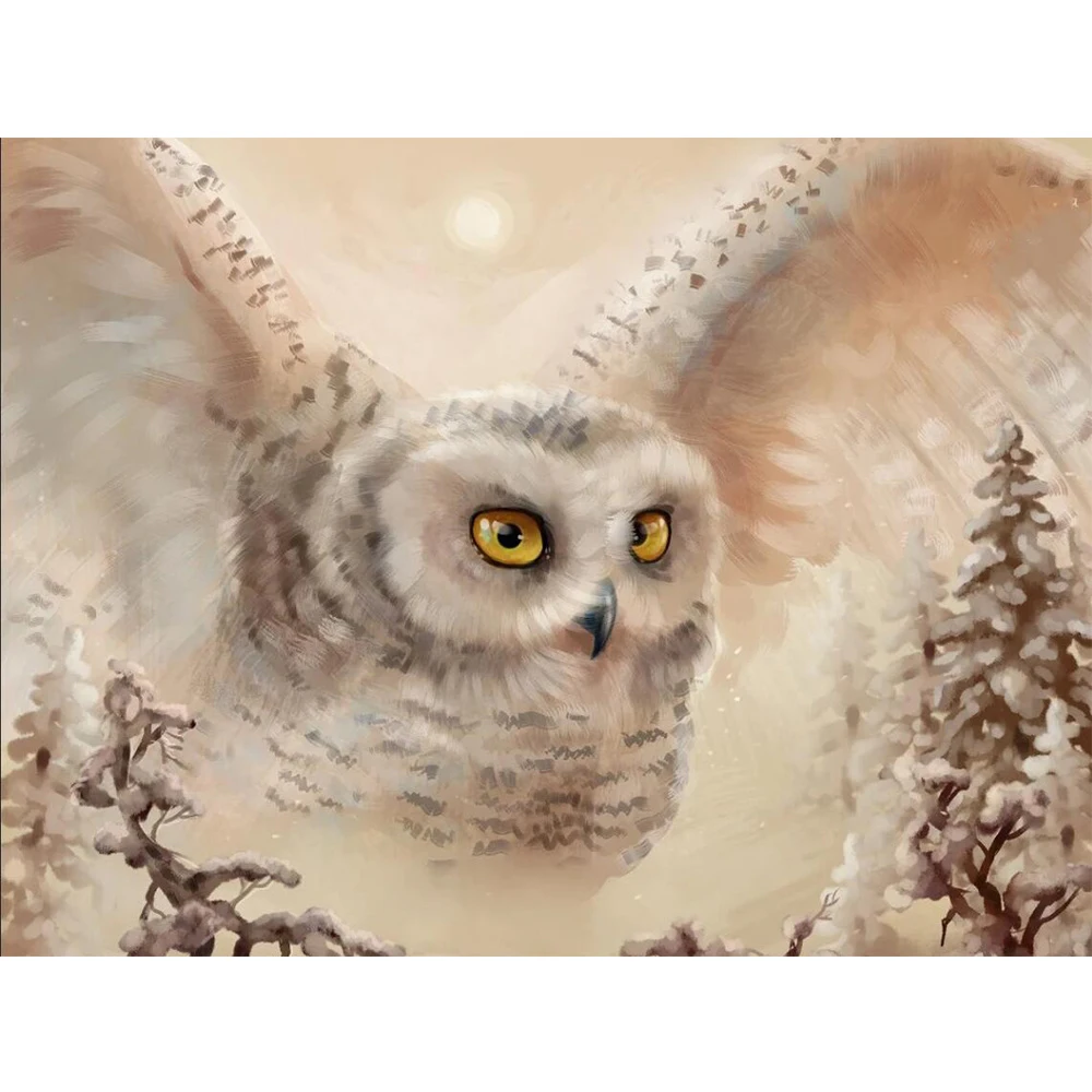 

KAMY YI 5D Diy Custom diamond-painted cross-stitch The owl diamond paste full diamond exquisite living room decoration