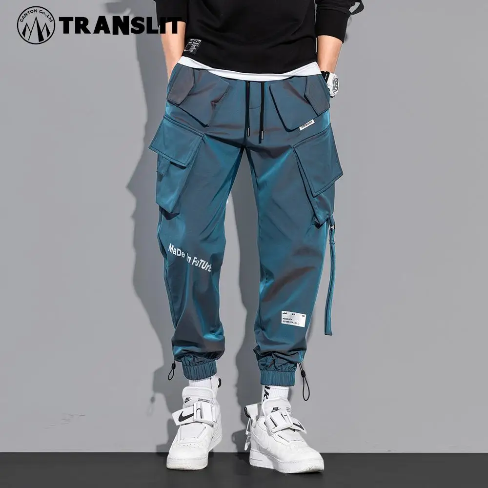 

Men's Cargo Pants Fashion Hip Hop Multi-pocket Trousers Trendy Streetwear Solid Sweatpants Pantalones Casuales Para Hombre