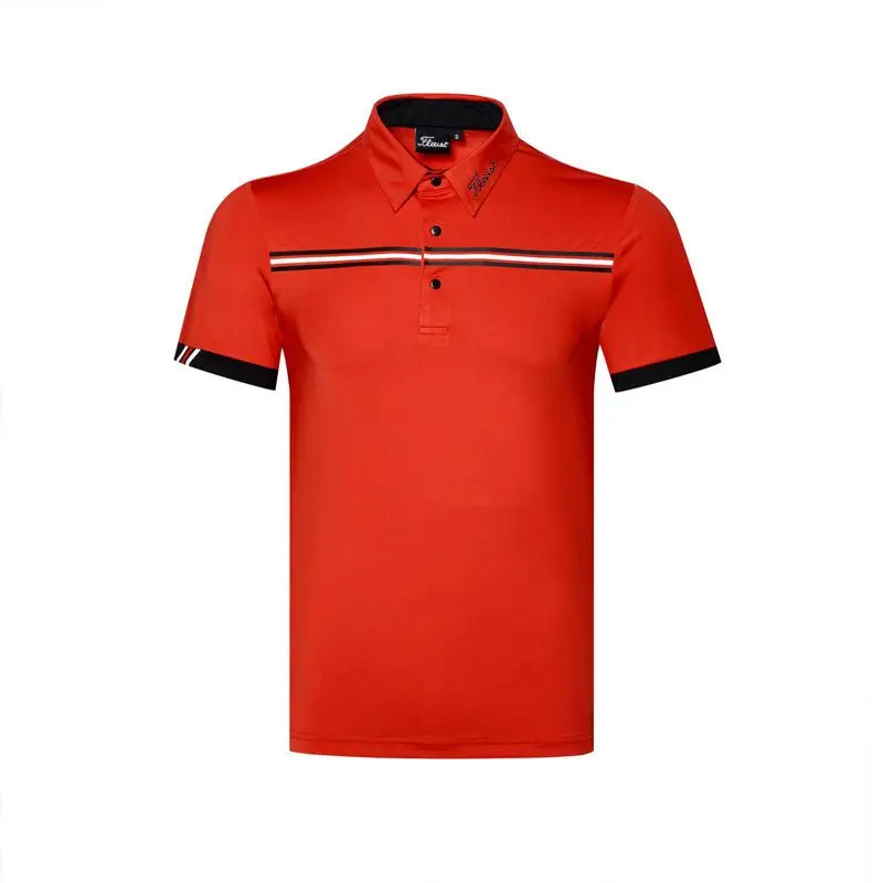 Summer Golf Shirts Men's Short-sleeved T-shirt Top Sports Casual Quick-drying Breathable Elastic Golf Clothing Outdoor Jersey