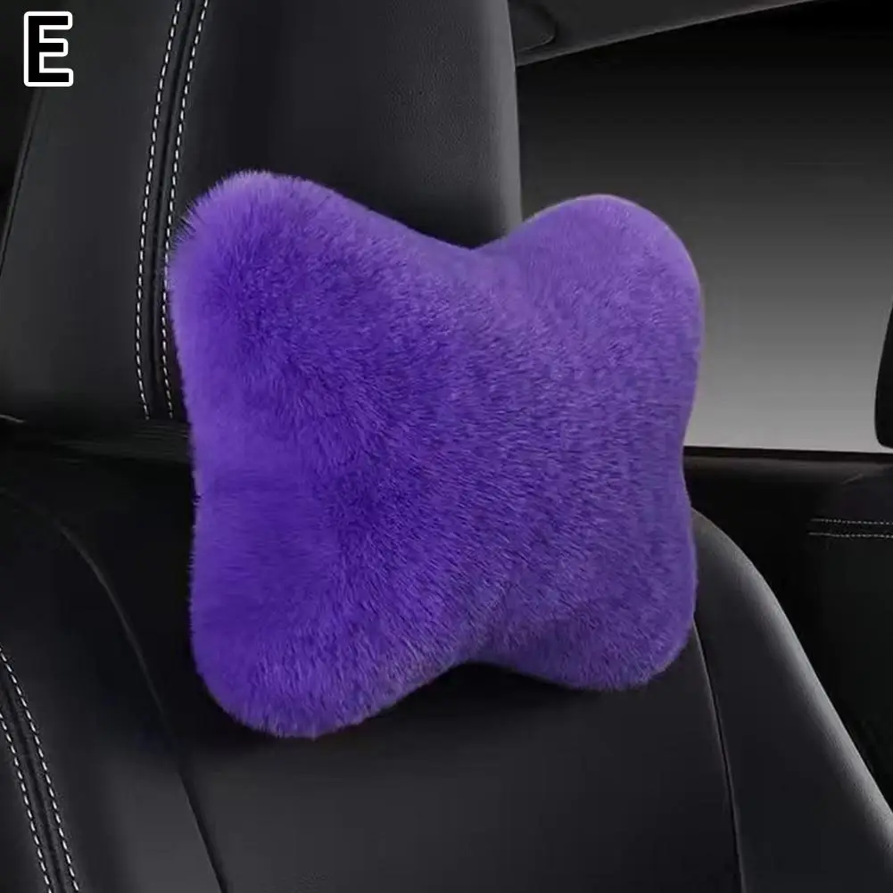Зимняя подушка для автомобильного сиденья шеи плюшевый автомобильный